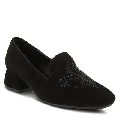 Azura by Spring Step Women's Fleurde Slip-On Loafer, Black, 36 EU/5.5-6 M US