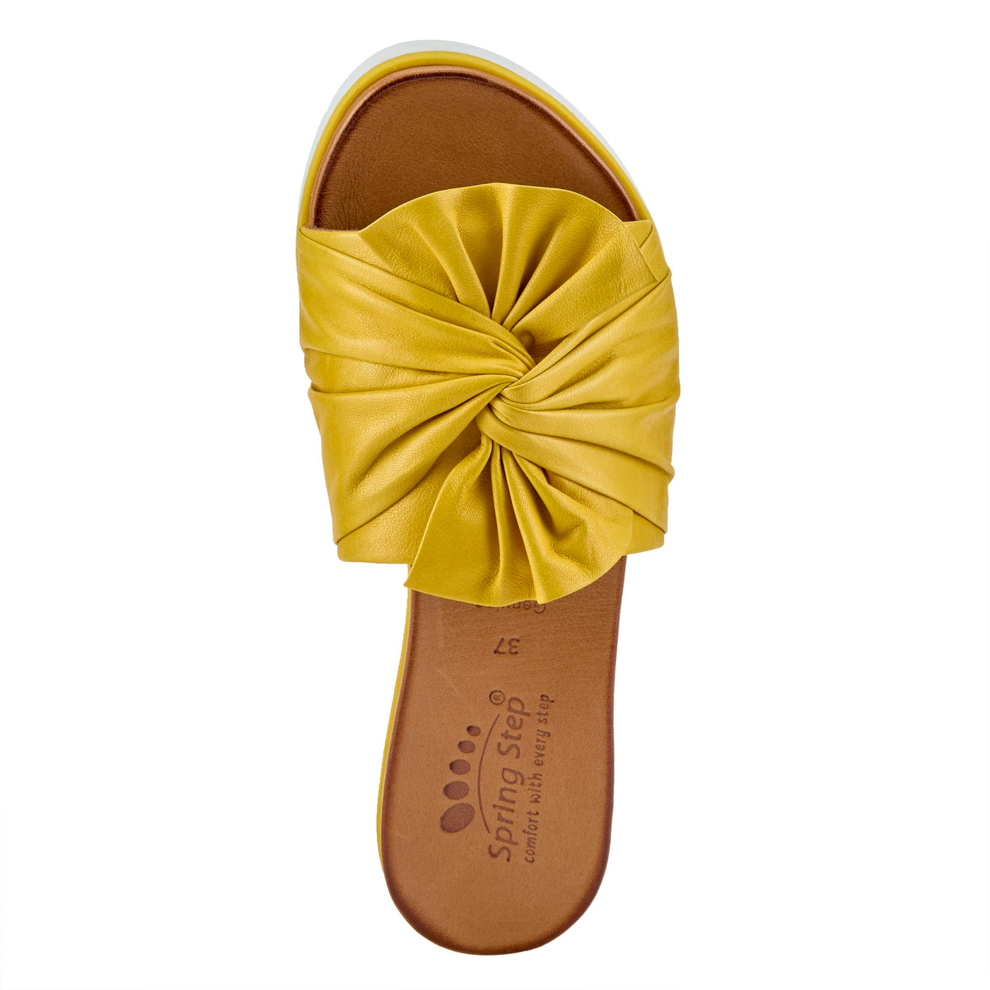 Spring Step Women's Lavona Sandal, Yellow, 7.5-8