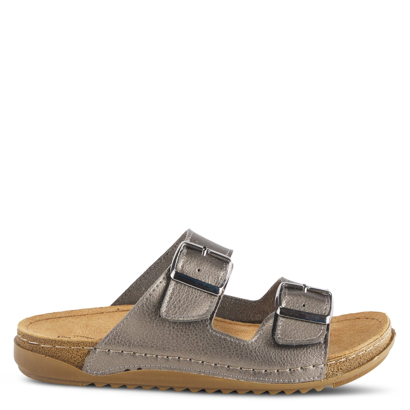 Flexus Women's Abbas Slide Sandal Pewter EU 37 / US 6.5-7