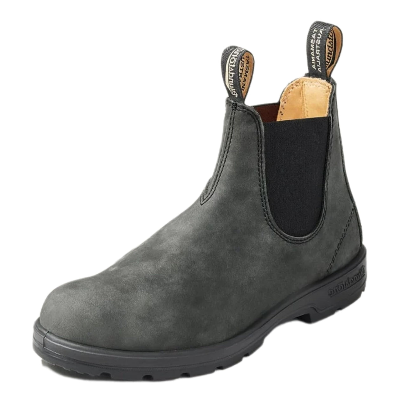 Blundstone Men's 587 Round Toe Chelsea Boot,Rustic Black,7 UK/8 M US