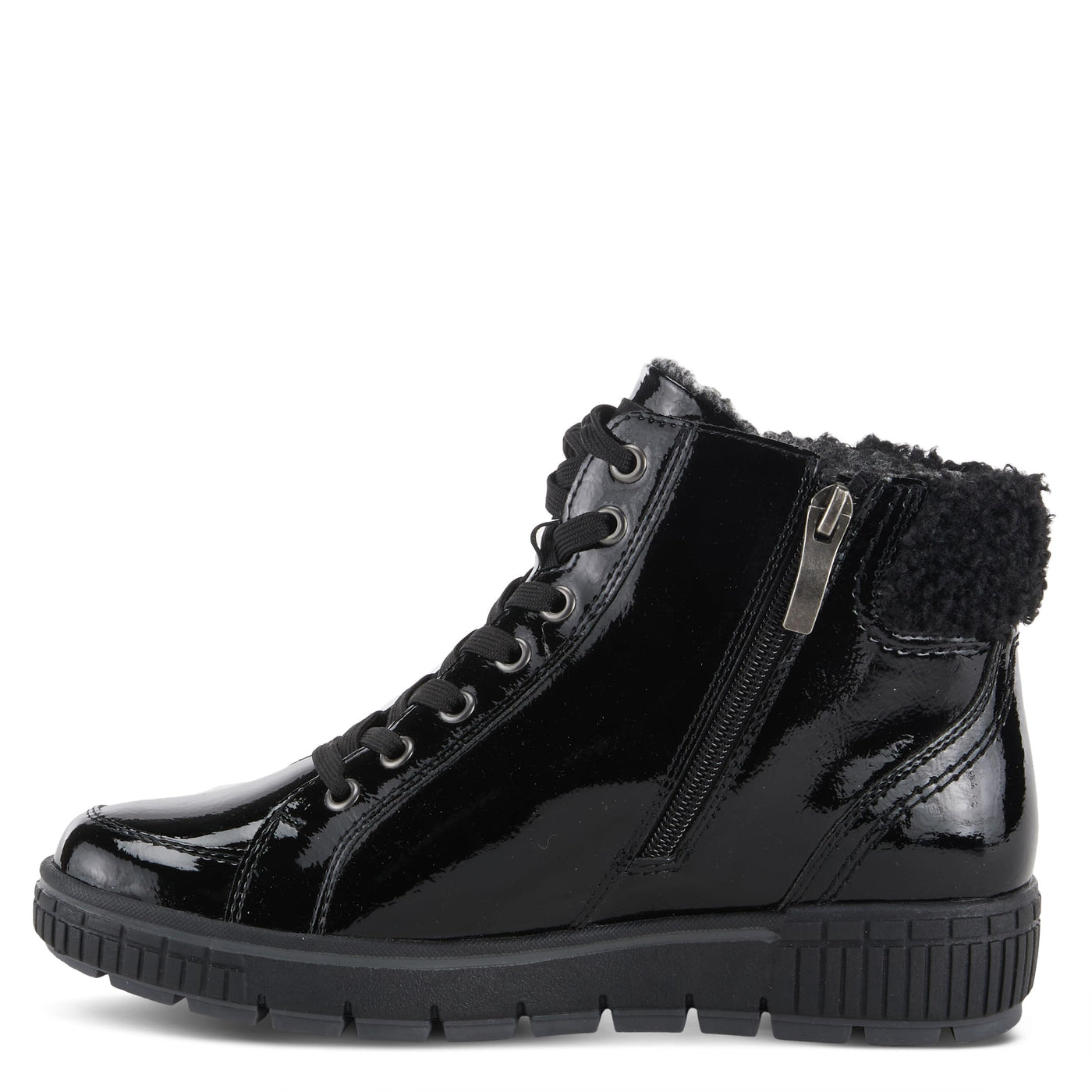 Spring Step Women's Alps Lace-Up Sneaker Black Patent EU 41 / US 9.5-10