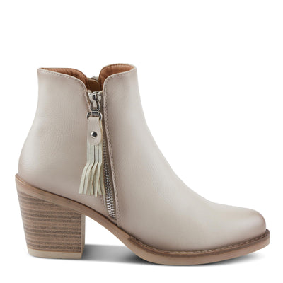 PATRIZIA Women's ALRK Heeled Booties with Fringe Tassels, Zipper Closure, and Western-Inspired Design Bone EU 36 / US 5.5-6