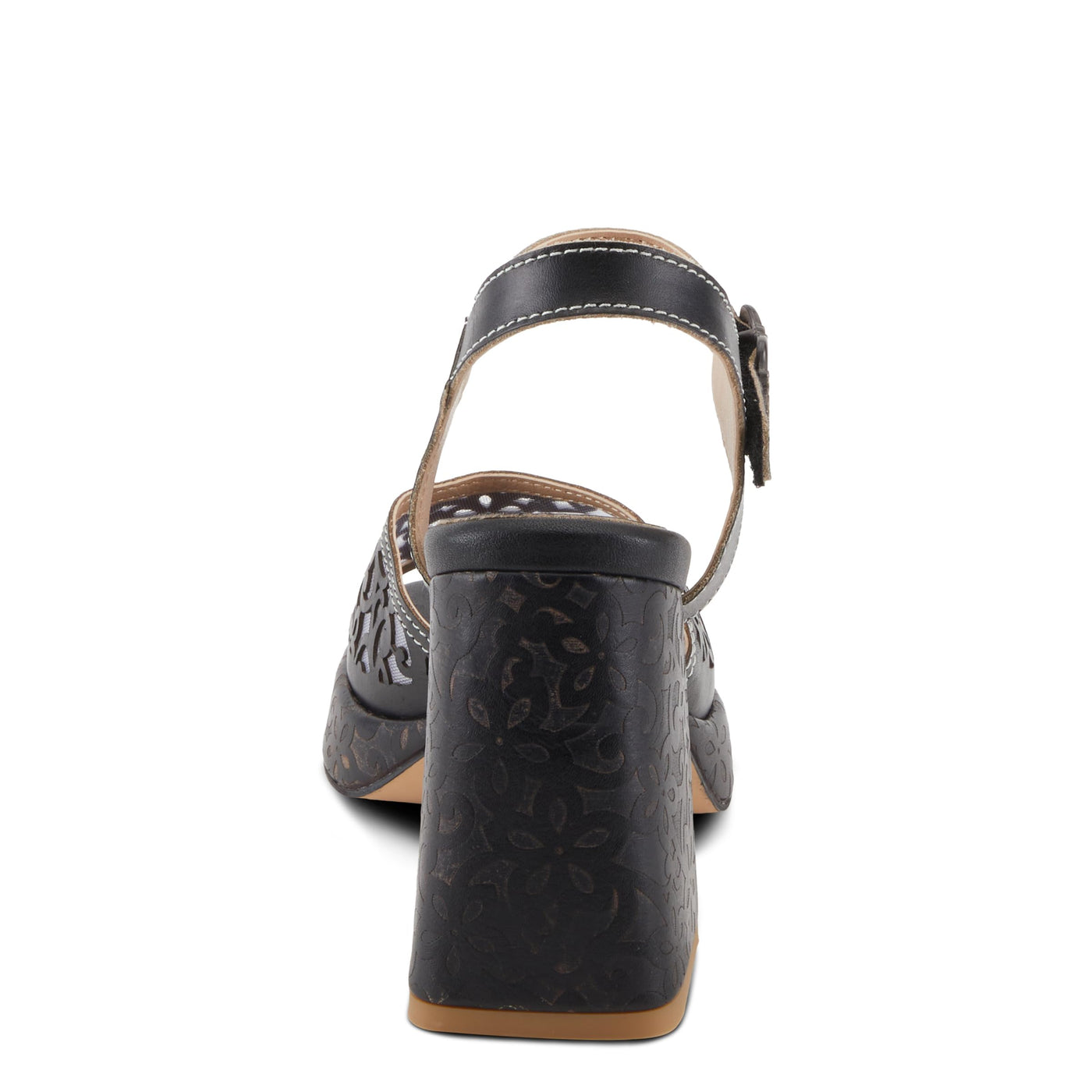 Spring Step L'Artiste Women's SAVYCHIC Platform Sandals - Open Toe, Leather and Mesh, Hook and Loop Closure Black EU 41 / US 9.5-10