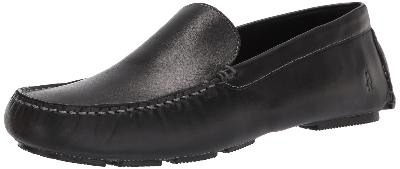 Hush Puppies Men's Monaco II Driving Style Loafer, Black Leather, 7