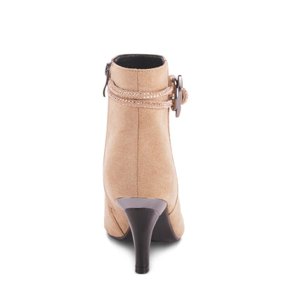 PATRIZIA Women's Kitten Microsuede Heeled Bootie Beige EU 40 / US 9