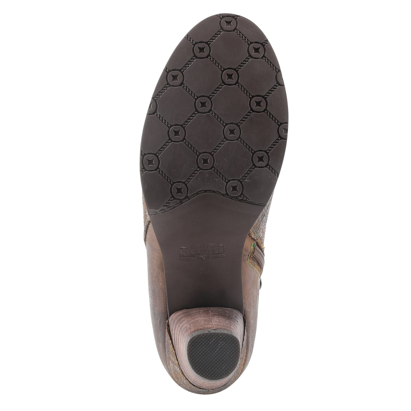 Spring Step L'Artiste Bestlove Ankle Boots for Women Low Heel | Casual Women's Boots Women with Metallic Brush Strokes and Cushion Footbed Brown Multi EU 37 / US 6.5-7