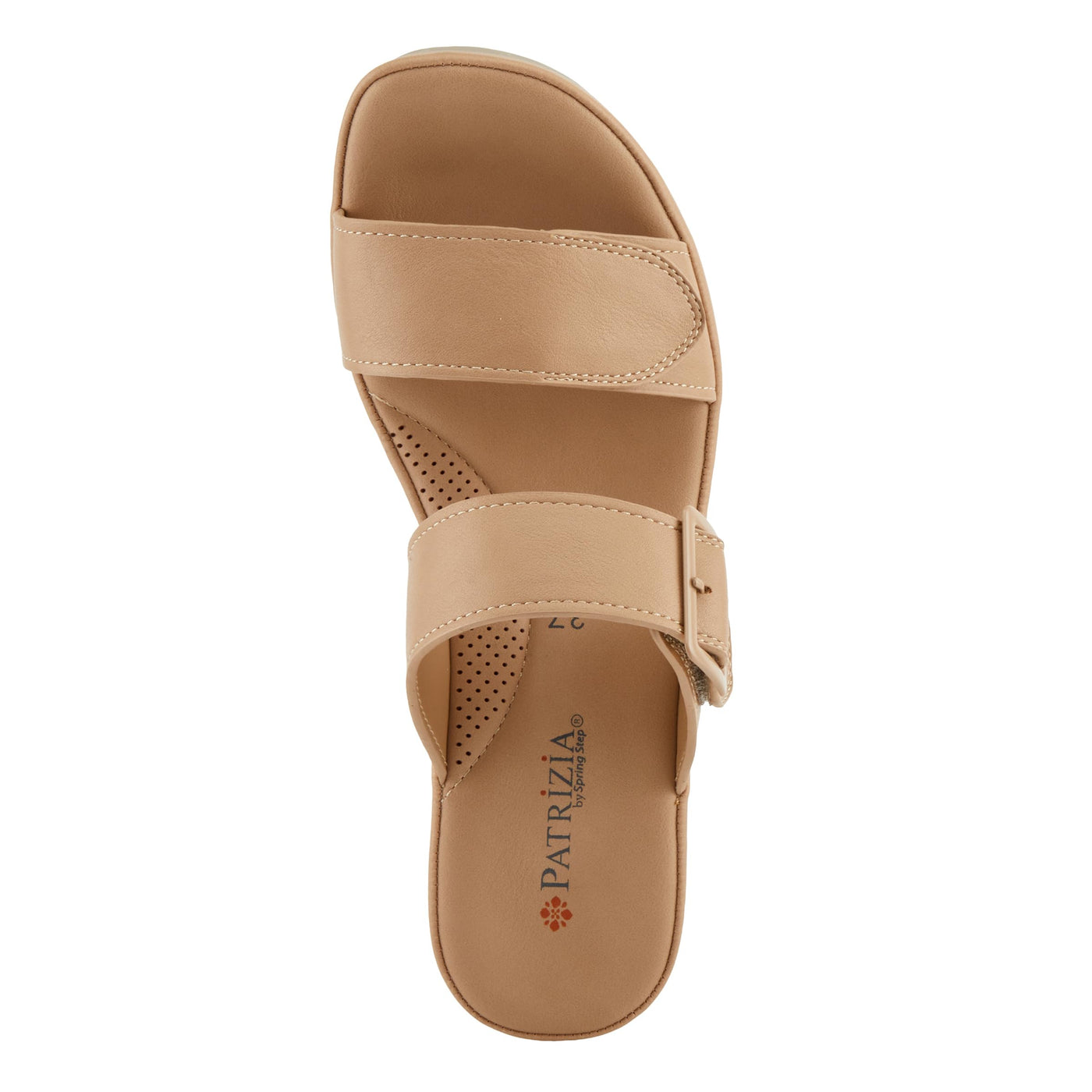 PATRIZIA Women's SANCIA Two Strap Slide Heeled Sandals Beige EU 37 / US 6.5-7