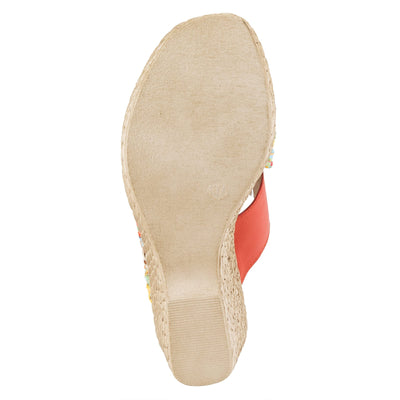 Spring Step Women's Fazzina Slide Wedge Sandal Red EU 36 / US 5.5-6