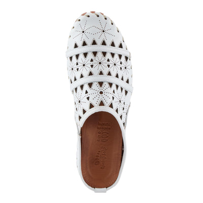 Spring Step Fusalide Slip-On Shoes for Womens - Comfortable Slip-On Shoes with Rubber Outsole - Casual Leather Clogs for Women - White EU 44 / US 12.5-13
