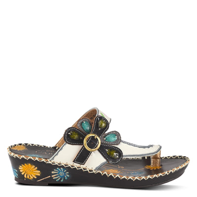 Spring Step L'Artiste Women's SANTORINI Slide Wedge Sandal White EU 38 / US 7.5-8