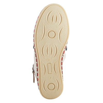 Spring Step Women's Apache Mary-Jane Leather Flat Shoe Grey Multi EU 40 / US 9