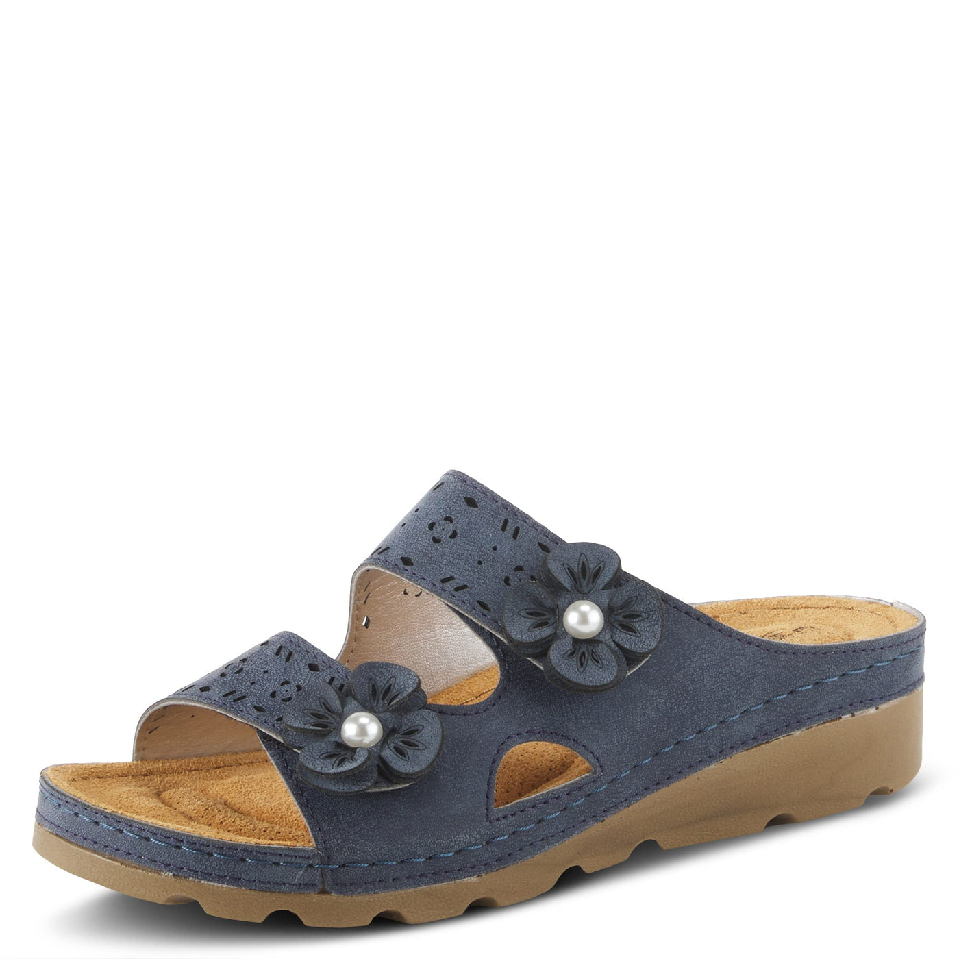 Flexus Women's Pamola Slingback Sandal Navy EU 38 / US 7.5-8