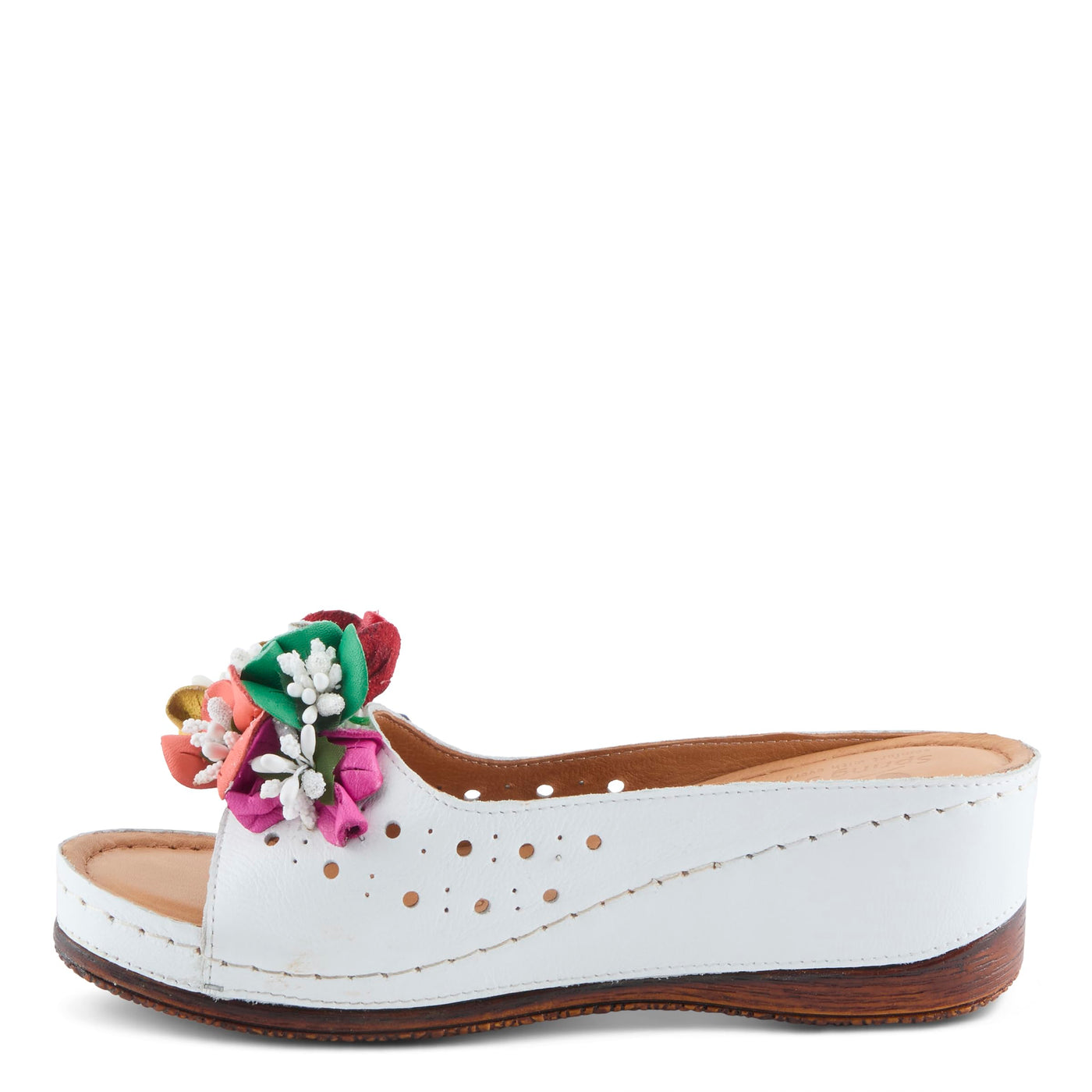 Spring Step Women's Flowerchild Slide Sandal White EU 37 / US 6.5-7