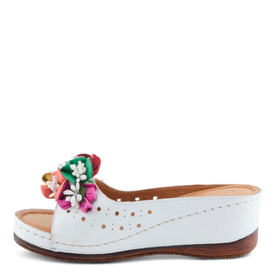 Spring Step Women's Flowerchild Slide Sandal White EU 37 / US 6.5-7