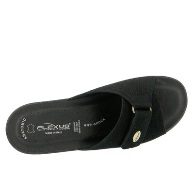 Flexus by Spring Step Women's KEA Slide Sandal, Black, 6.5-7
