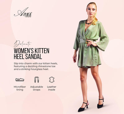 Azura Women's Delicate High Heel Sandal – Elegant Strappy Dress Shoes for Weddings, Parties & Formal Events – Comfortable Stiletto Heels with Adjustable Ankle Strap