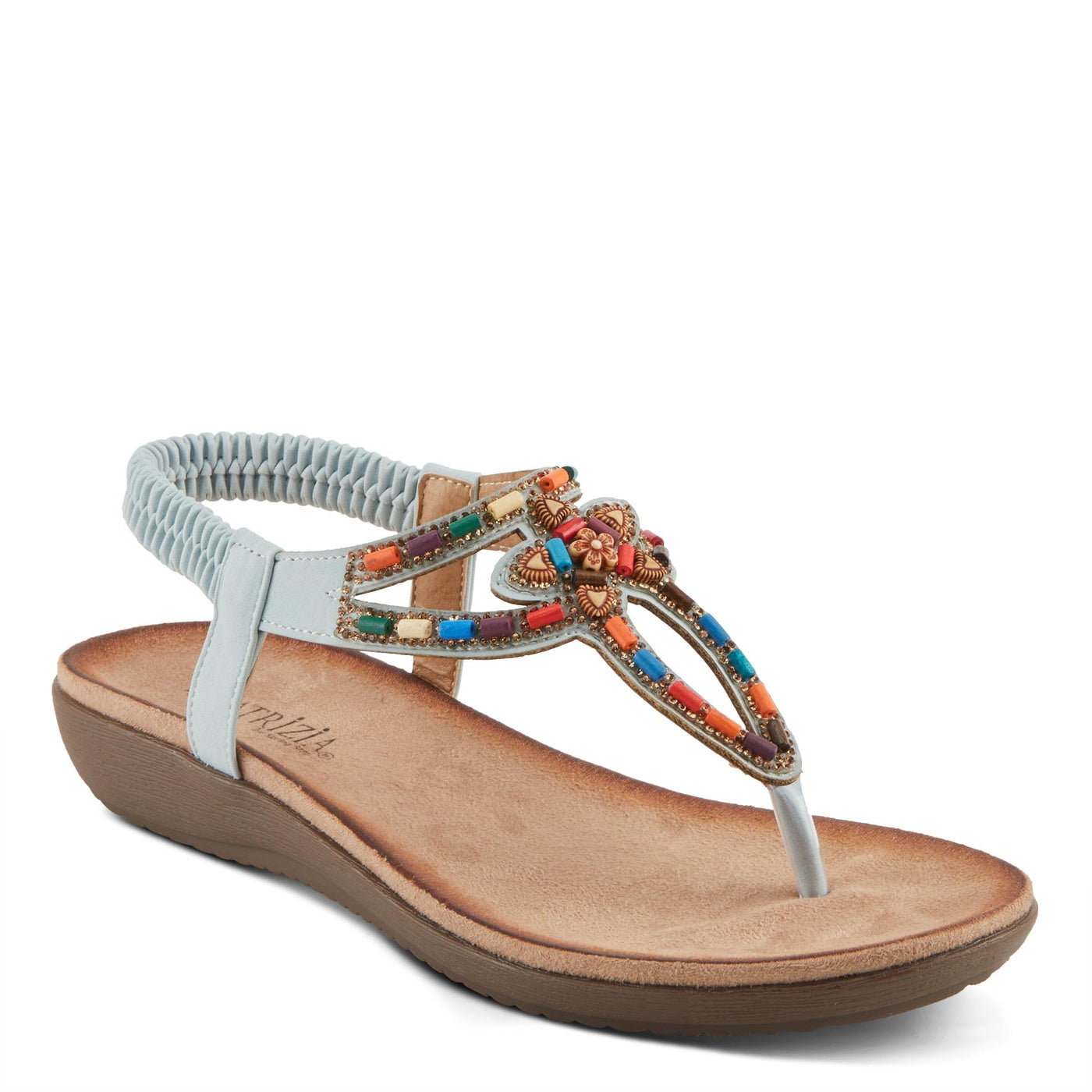 L'ARTISTE PATRIZIA CREMA THONG SANDALS, EU 41 / US 9.5-10, Sky Blue