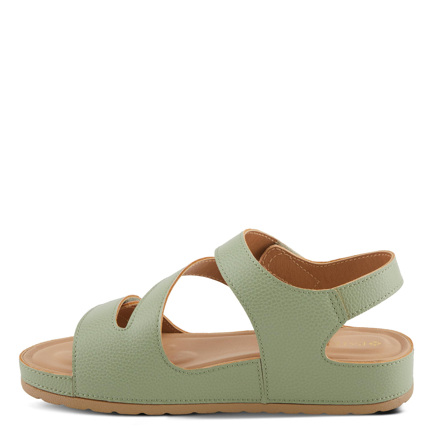 PATRIZIA Women's AREZA Asymmetrical Slingback Flat Sandals Olive Green EU 36 / US 5.5-6