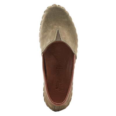 Spring Step Kathaleta Shoes for Women - Ladies Slip-On Shoes with Rubber Outsole - Comfortable Leather Shoes for Womens - Dark Olive EU 41 / US 9.5-10