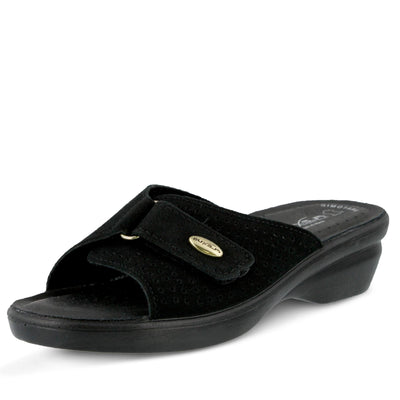 Flexus by Spring Step Women's KEA Slide Sandal, Black, 6.5-7