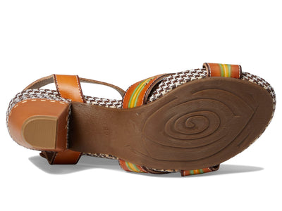 Spring Step L'Artiste Women's Astarr Ankle Strap High Heel Sandal Camel Multi EU 39 / US 8.5