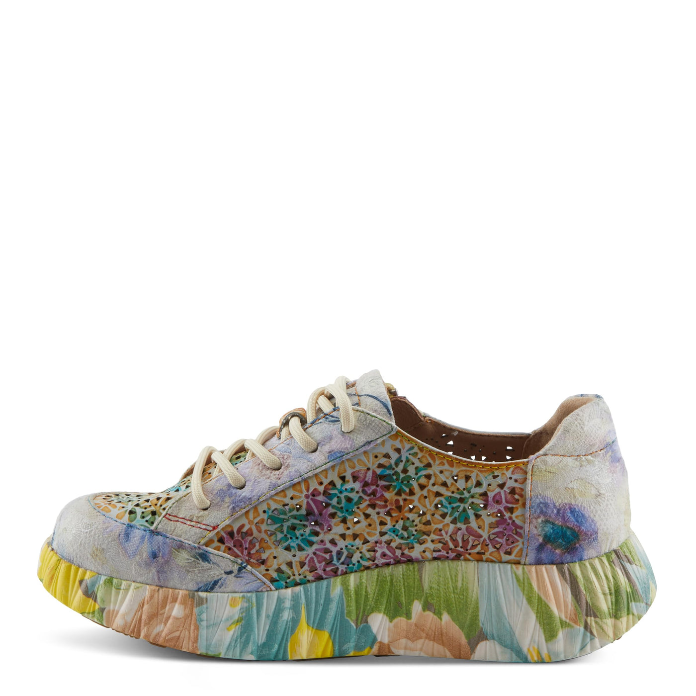 L'Artiste by Spring Step Women's Bloomington Sneaker, Beige Multi, 6.5-7