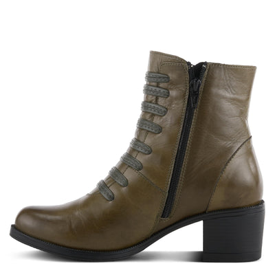 Spring Step Women's Garibaldi Leather Bootie Olive Green EU 40 / US 9