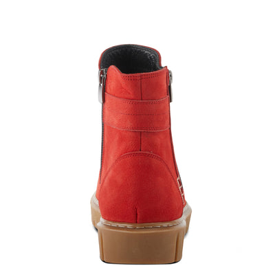 Spring Step Women's Addlyn Nubuck Leather Bootie Red Nubuck EU 35 / US 5