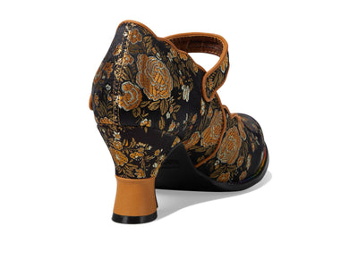 L'Artiste by Spring Step Women's Adodora Mary Jane Heeled, Black Multi, EU 41 / US 9.5-10