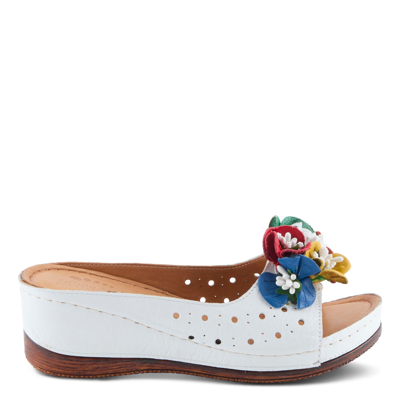 Spring Step Women's Flowerchild Slide Sandal White EU 37 / US 6.5-7