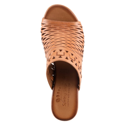 Spring Step Women's Anika Slide Sandal Camel EU 39 / US 8.5