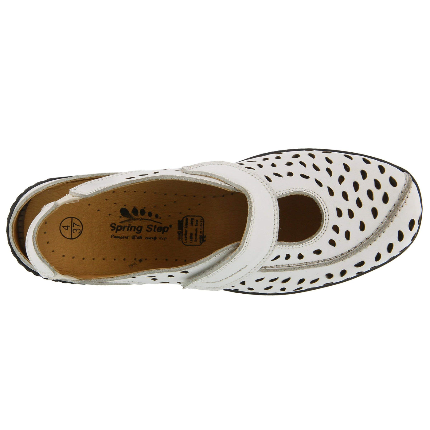 Spring Step Fogo Sandals White 35 Euro (Women US 5
