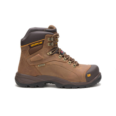 Cat Footwear Men's Diagnostic Hi St Work Boot, Dark Beige, 10 Wide