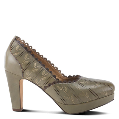 Spring Step L'Artiste Women's Zurisis Leather Heel Olive Green EU 39 / US 8.5