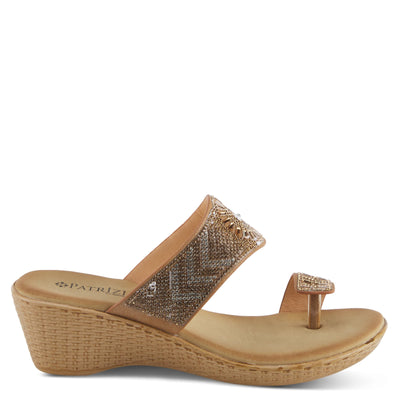 PATRIZIA Women's Geminata Slide Wedge Sandal Tan EU 38 / US 7.5-8