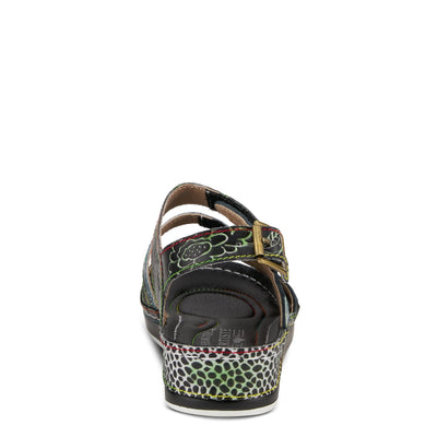 L�Artiste by Spring Step Women's Sumacah-bm Slide Sandal, Black/Multi, 40 EU/9 M US