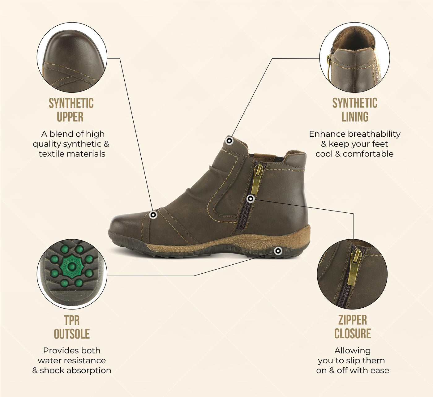 Spring Step Women's Atella Bootie Black EU 36 / US 5.5-6