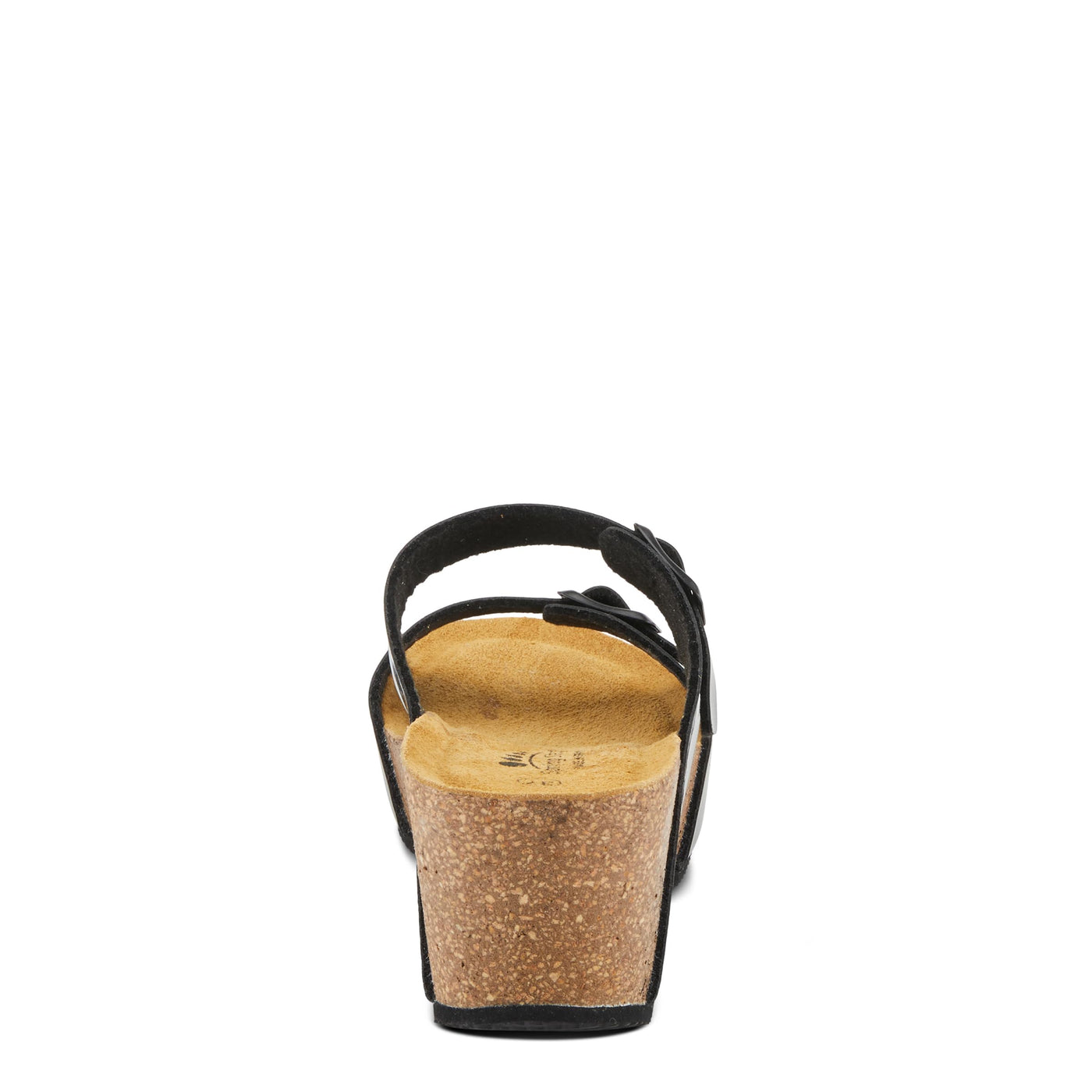 Spring Step BYNUM Women's Double Buckle Slip-On Wedge Sandals - Unique Buckle Strap Detailing, Moldable Footbed for All-Day Support