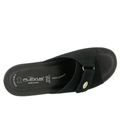 Flexus by Spring Step Women's KEA Slide Sandal, Black, 8.5