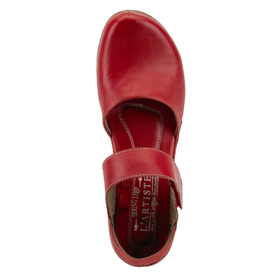 L�Artiste by Spring Step Women's Gloss Mary Jane Flat, Red, 39 EU/8.5 M US