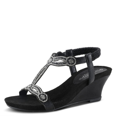 PATRIZIA Women's Shining Ankle Strap Sandal Black EU 41 / US 9.5-10