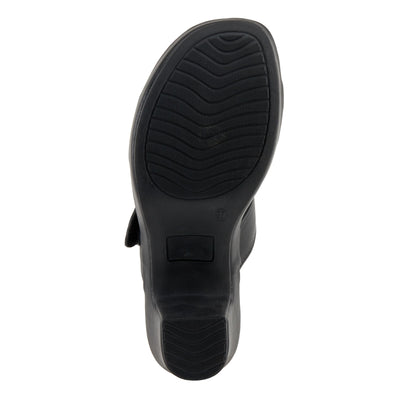 PATRIZIA Women's SANCIA Two Strap Slide Heeled Sandals Black EU 36 / US 5.5-6