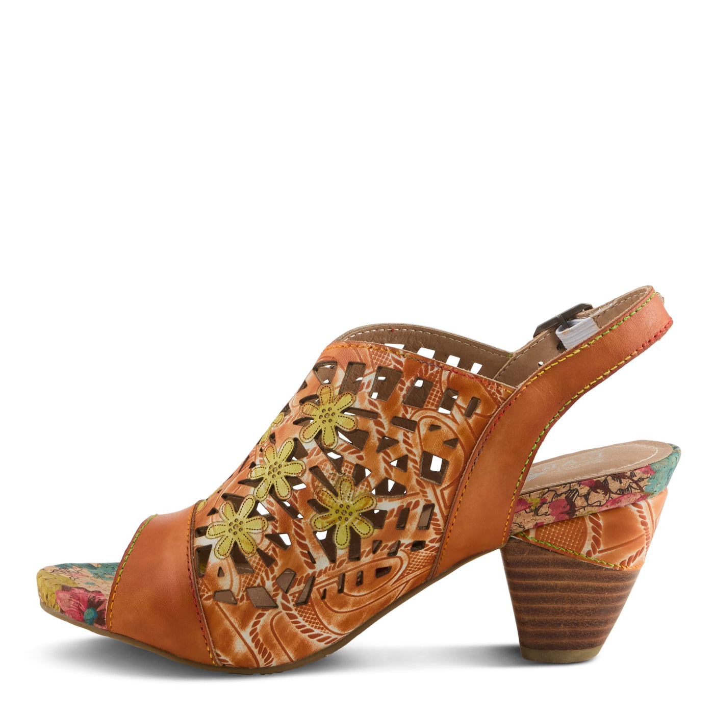 L'Artiste by Spring Step Women's Eclipsing Pump, Orange Multi, 8.5