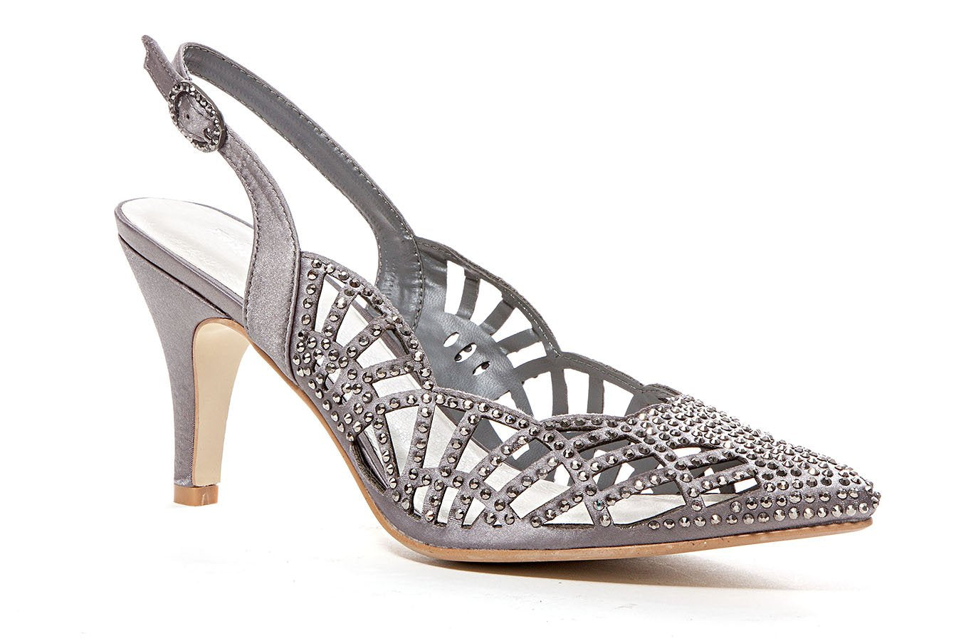 LADY COUTURE Dressy Sling Back Closed Toe, ESTER PEWTER 41