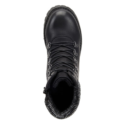 PATRIZIA Spring Step Clarris Lace-Up Booties for Women - Ladies Boots with Cozy Faux Fur Lining - Tonal Stitching Ankle Boots for Womens