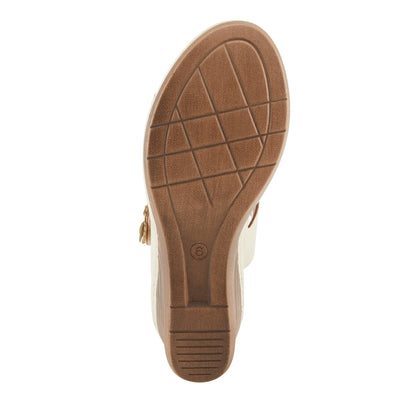 PATRIZIA Women's LOLLY Slide Wedge Sandals Bone EU 40 / US 9