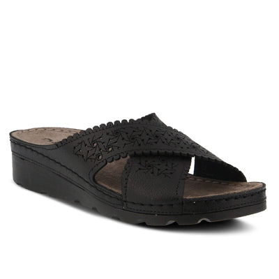 Flexus by Spring Step Women's Passat Slide Sandal, Black, 40 M EU (US 9 US)