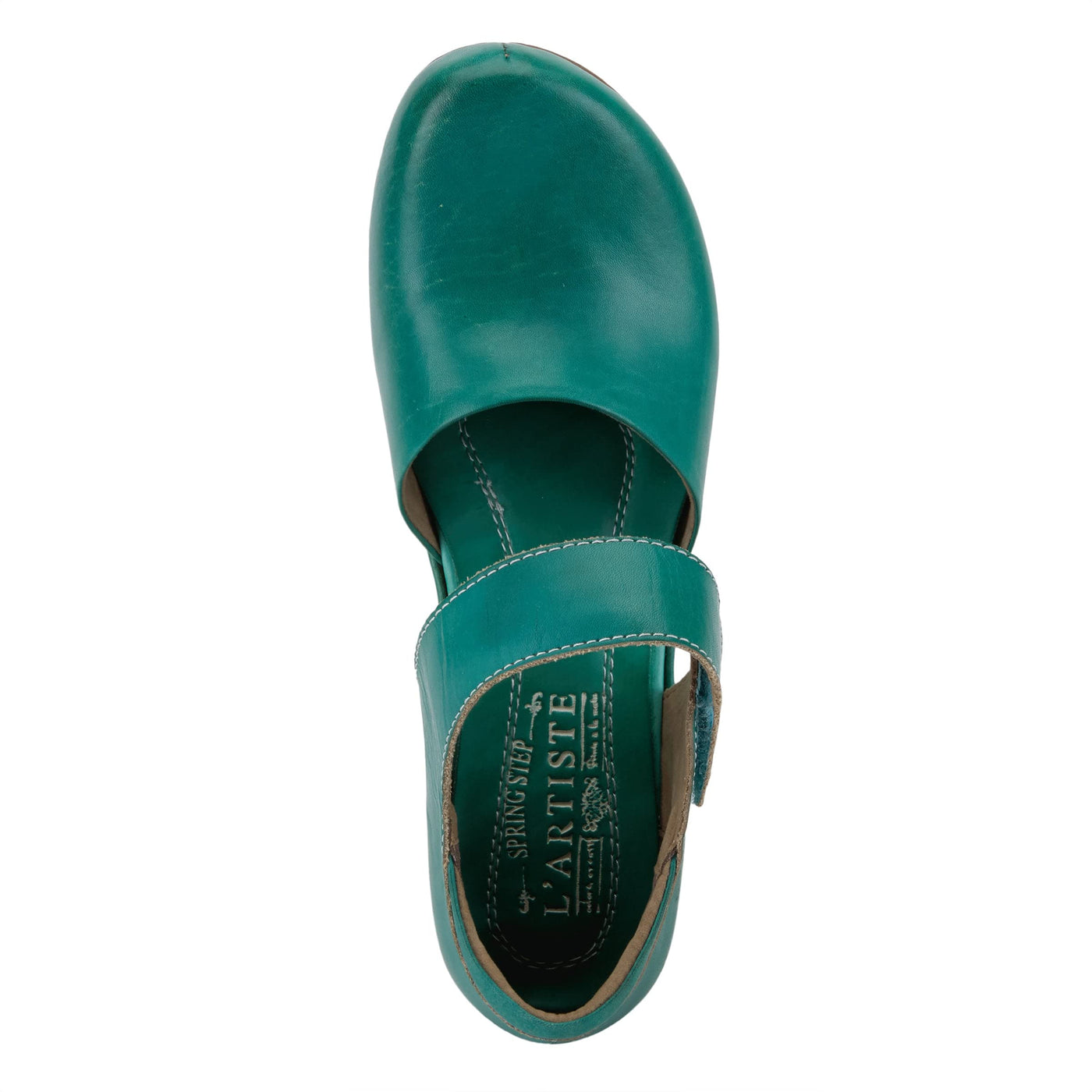 L�Artiste by Spring Step Women's Gloss Mary Jane Flat, Turquoise, 36 EU/5.5-6 M US