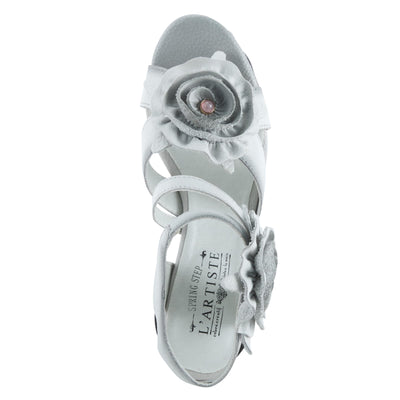 L'Artiste by Spring Step Women's Shelly Sandal, Light Grey, 7.5-8