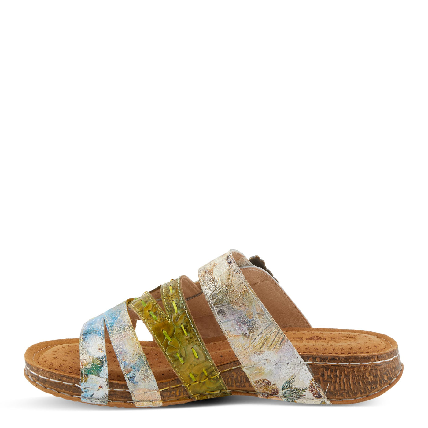 L'Artiste by Spring Step Women's Calamityjay Sandal, Olive Multi, 5.5-6